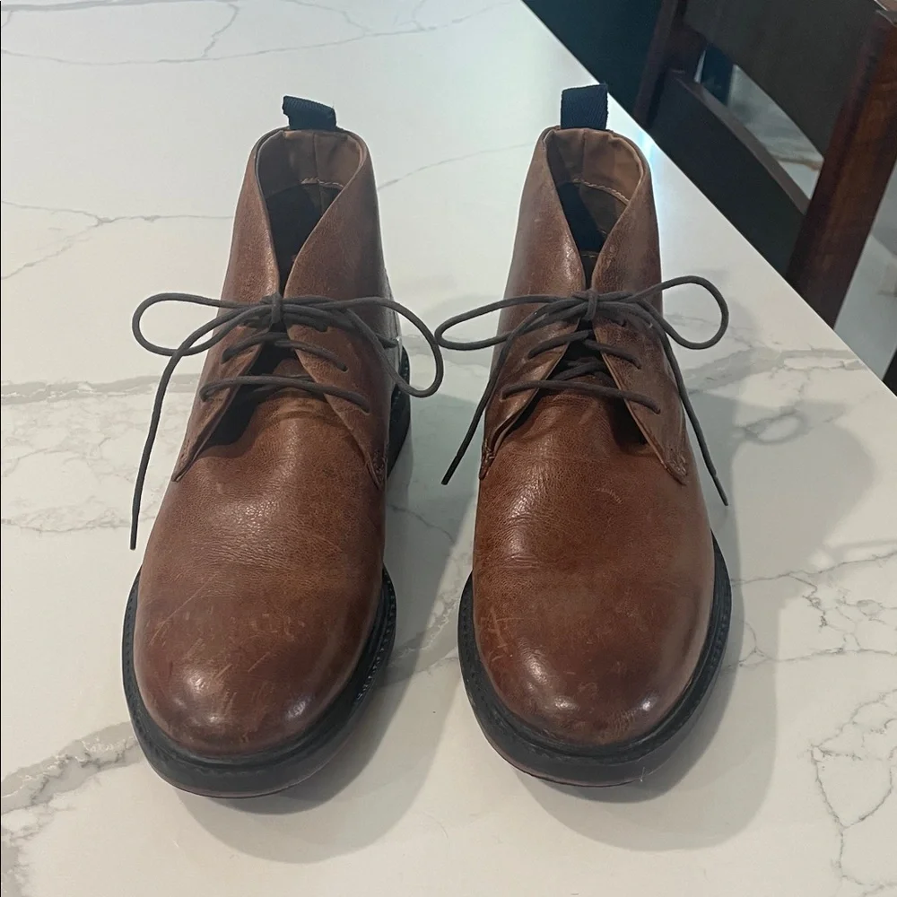 Steve Madden Men's Brown Leather Chukka Boots